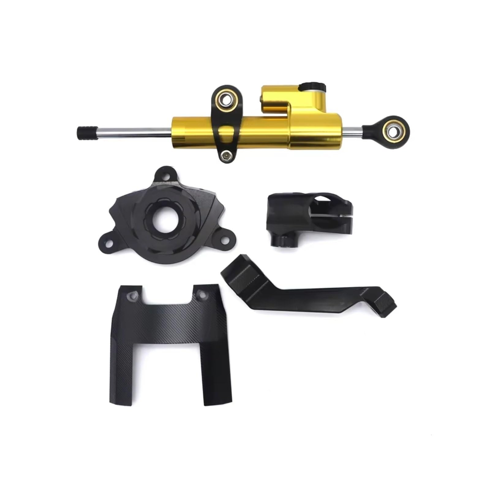 DSEQOPHH Motorrad Lenkungsdämpfer Kompatibel Mit Für Z1000 2016 2017 2018 2019 Motorrad Verstellbarer Lenkungsdämpfer Stoßdämpfer Kit Universal Zubehör CNC(Yellow2) von DSEQOPHH