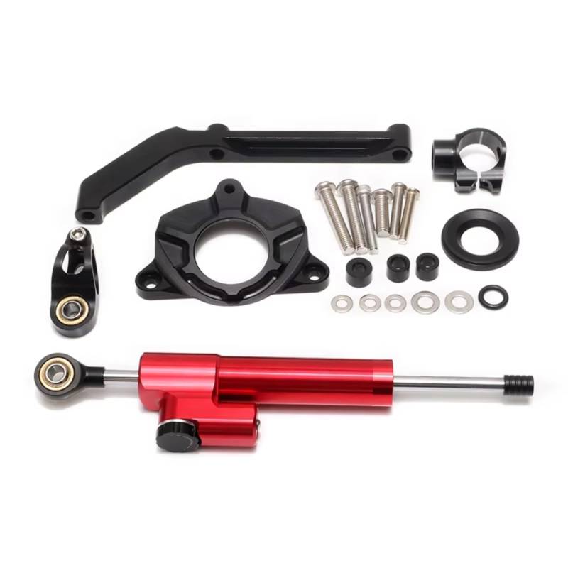 DSEQOPHH Motorrad Lenkungsdämpfer Kompatibel Mit Für Z1000 Für Z 1000 2014 2015 2016 Motorrad Lenkungsdämpfer Stabilisator Richtungsdämpfer Halterungssatz(Red1) von DSEQOPHH