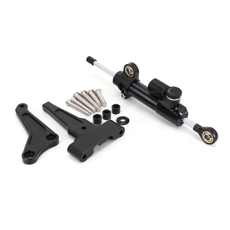 DSEQOPHH Motorrad Lenkungsdämpfer Kompatibel Mit Street Für Triple Für 1200RS Für 1200 RS Für 1200-RS Motorrad Lenkung Stabilisieren Dämpfer Halterung Mount Kit Universal(Black) von DSEQOPHH