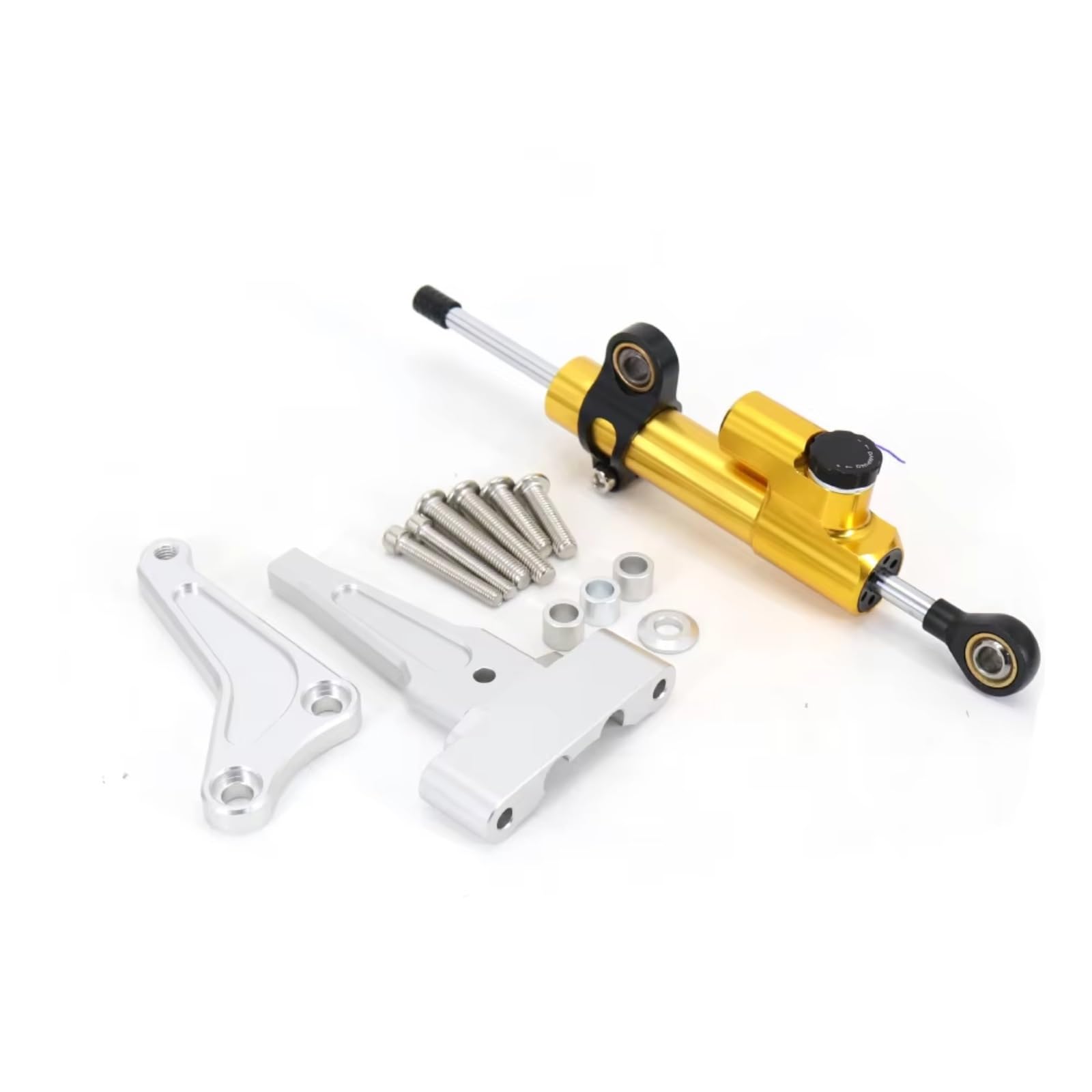 DSEQOPHH Motorrad Lenkungsdämpfer Kompatibel Mit Street for Triple 765S 765R 765RS 1200 RS Motorrad Lenkungsdämpfer Stabilisator MMmodifiziertes Montagehalterungs Unterstützungsset(Yellow2) von DSEQOPHH