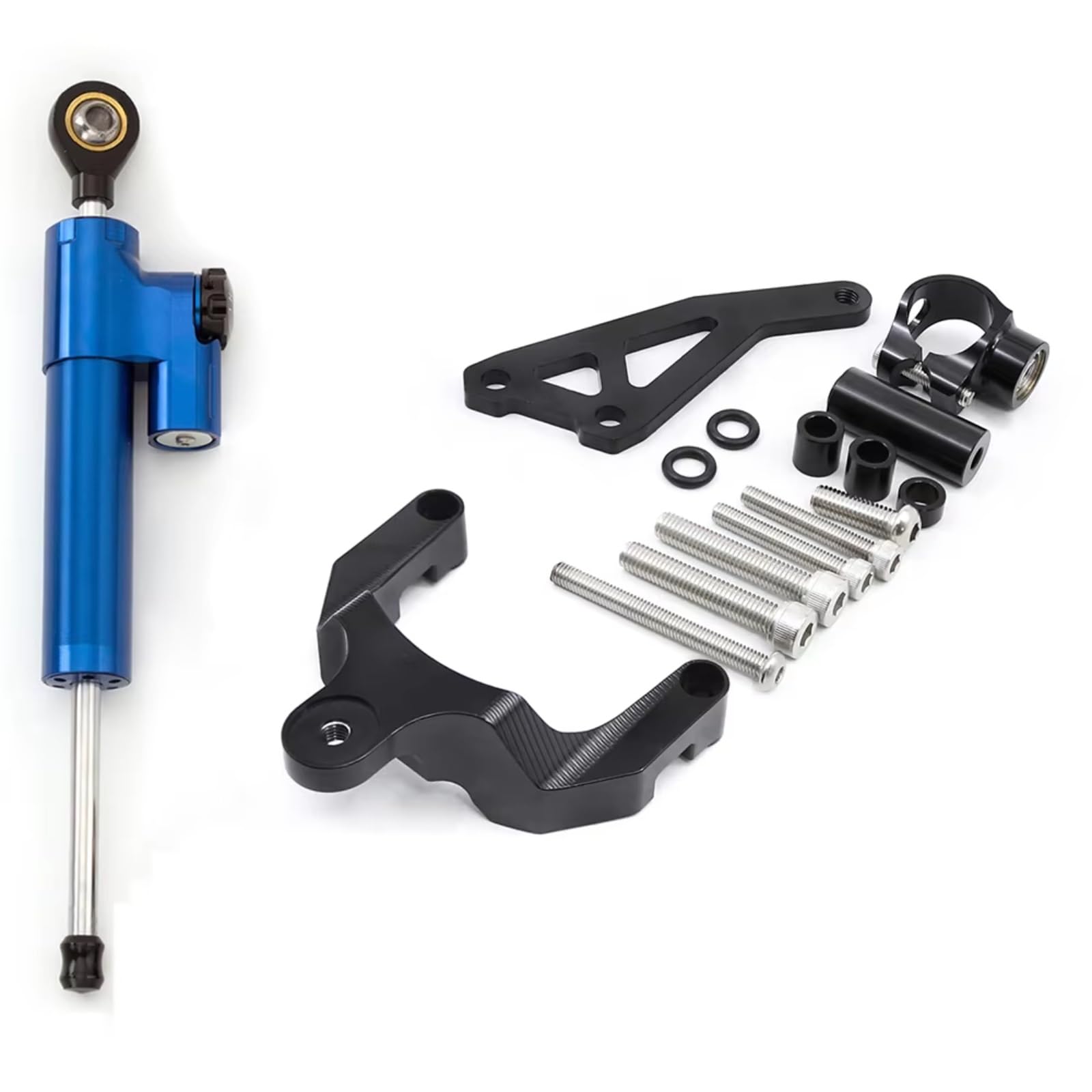 DSEQOPHH Motorrad Lenkungsdämpfer Kompatibel Mit Suzuki Für GSR600 2006–2010 CNC Motorrad Lenkungsdämpfer Aluminium Stabilisatorhalterung Montagehalterung(Blue) von DSEQOPHH