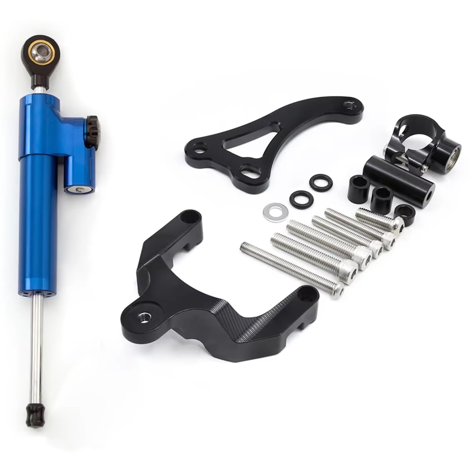 DSEQOPHH Motorrad Lenkungsdämpfer Kompatibel Mit Suzuki Für GSR600 2006–2010 Motorrad Lenkungsdämpfer Stabilisator Halterung CNC Aluminium Montage Unterstützungs Set(Blue) von DSEQOPHH