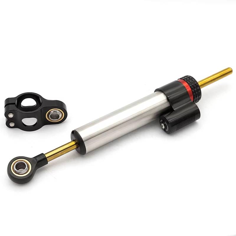 DSEQOPHH Motorrad Lenkungsdämpfer Kompatibel Mit Suzuki Für GSX1300R Für Hayabusa 1300 1998 1999 2000 2001 2002 2003–2019 Motorrad Stabilisator Dämpfer Lenkung Universalteil(Silver) von DSEQOPHH