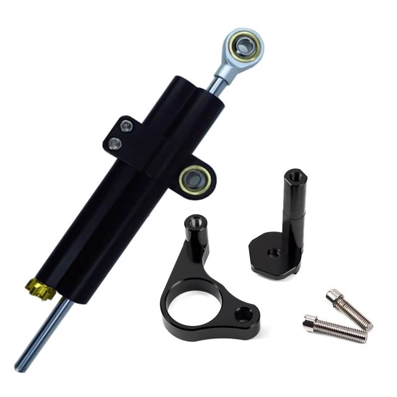 DSEQOPHH Motorrad Lenkungsdämpfer Kompatibel Mit Suzuki Für GSX250R Für GSX 250R Für Gsx250r Motorrad Carbonbrazing Stabilisator Lenkungsdämpfer Montagehalterung Kit(Black) von DSEQOPHH