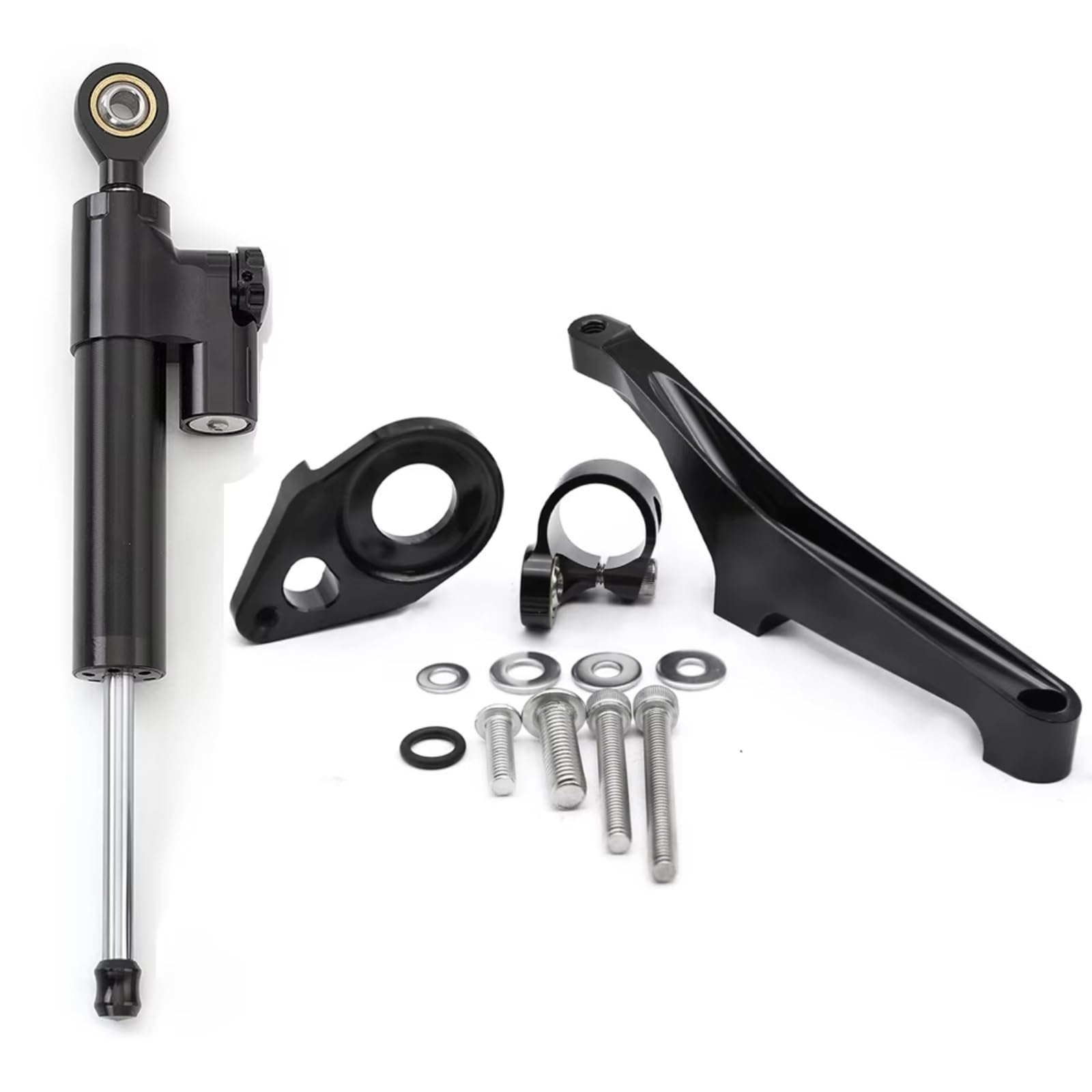 DSEQOPHH Motorrad Lenkungsdämpfer Kompatibel Mit Suzuki Für SV650 Für SV 650 2016-2020 2021 2022 Motorrad Stabilisator Lenkung Dämpfer Halterung Montage Unterstützung Kit(Black) von DSEQOPHH