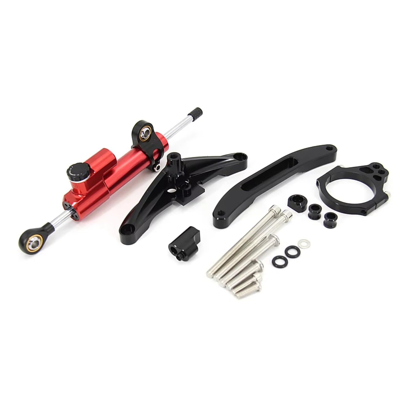 DSEQOPHH Motorrad Lenkungsdämpfer Kompatibel Mit Yamaha Für FZ1 Für 2006–2015 2014 2013 2012 2011 S Motorrad Lenkungsdämpfer Stabilisator Halterung(Red-Black) von DSEQOPHH