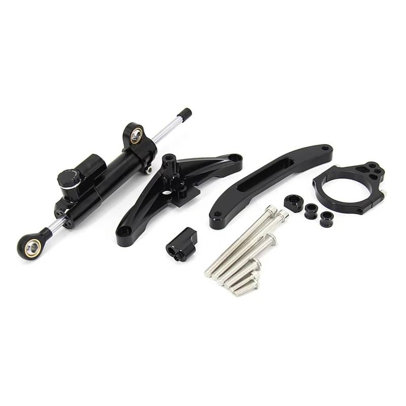 DSEQOPHH Motorrad Lenkungsdämpfer Kompatibel Mit Yamaha Für FZ1 Für 2006–2015 Motorrad Lenkungsdämpfer Stabilisator Lineare Dämpfer Montageunterstützung(Black) von DSEQOPHH