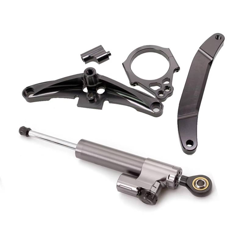 DSEQOPHH Motorrad Lenkungsdämpfer Kompatibel Mit Yamaha Für FZ1 Für FZ1N 2006-2015 2007 2008 Motorrad Lenkungsdämpfer Stabilisator Linearmontage Unterstützungssatz(Gray) von DSEQOPHH