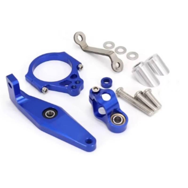 DSEQOPHH Motorrad Lenkungsdämpfer Kompatibel Mit Yamaha Für MT 09 Für MT-09 SP Für MT09 2021–2023 Motorrad Lenkungsstabilisator Stoßdämpfer Halterung Motorradteile(Blue) von DSEQOPHH