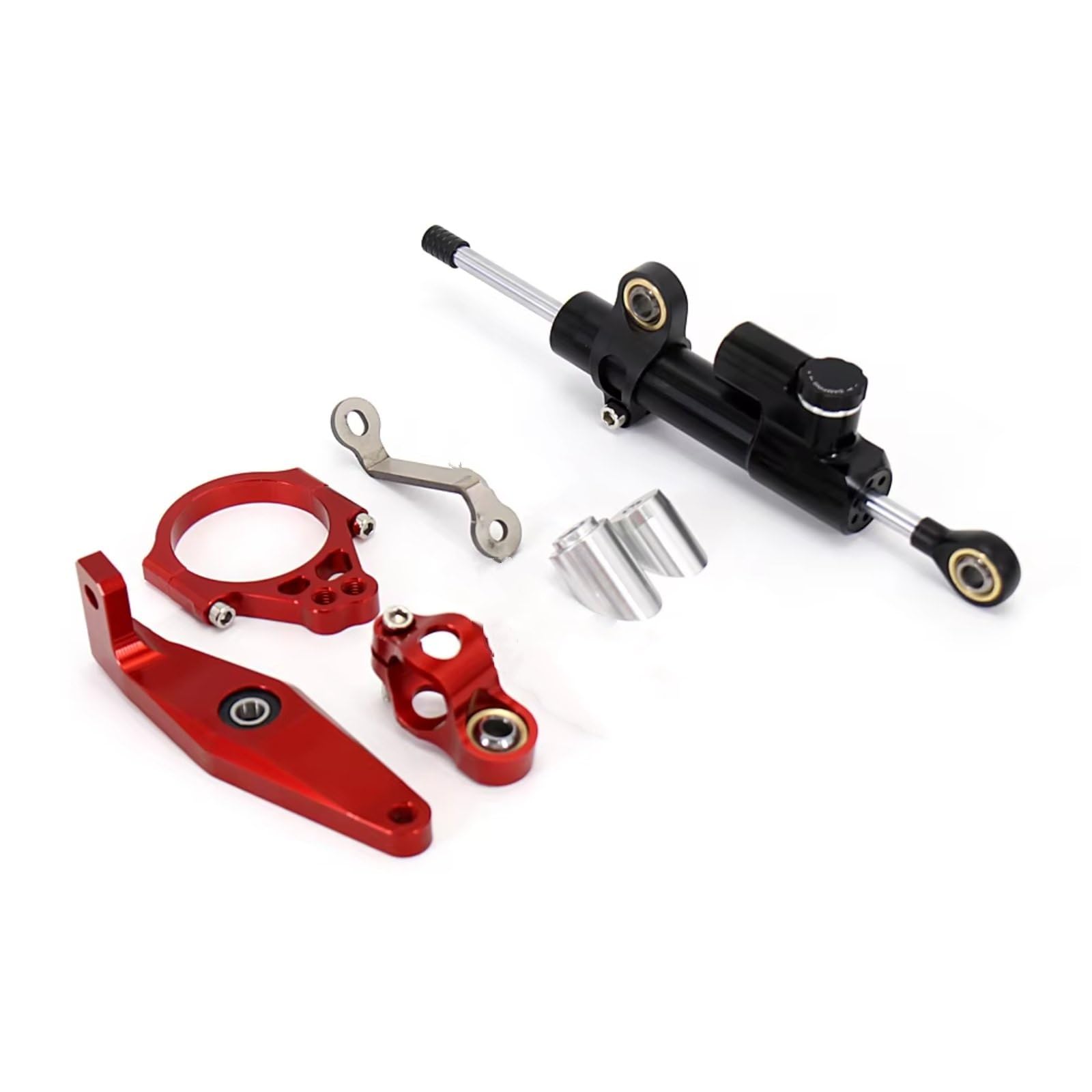 DSEQOPHH Motorrad Lenkungsdämpfer Kompatibel Mit Yamaha Für XSR900 Für XSR-900 Für Xsr900 2022 2023 Motorrad Lenkungsdämpfer Stabilisator Zubehör Universal(Red 2) von DSEQOPHH