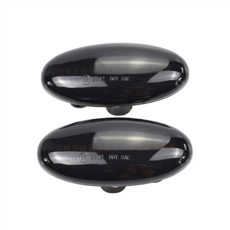 DSEQOPHH Rückspiegel Blinker Kompatibel Mit Mazda 2 2003–2007 Für Mazda 3 5 6 Für BT-50 MPV II 2006–2012 Dynamische Blinker-Seitenmarkierungsleuchte Sequentielle Blinkerlampe(Smoked Type) von DSEQOPHH