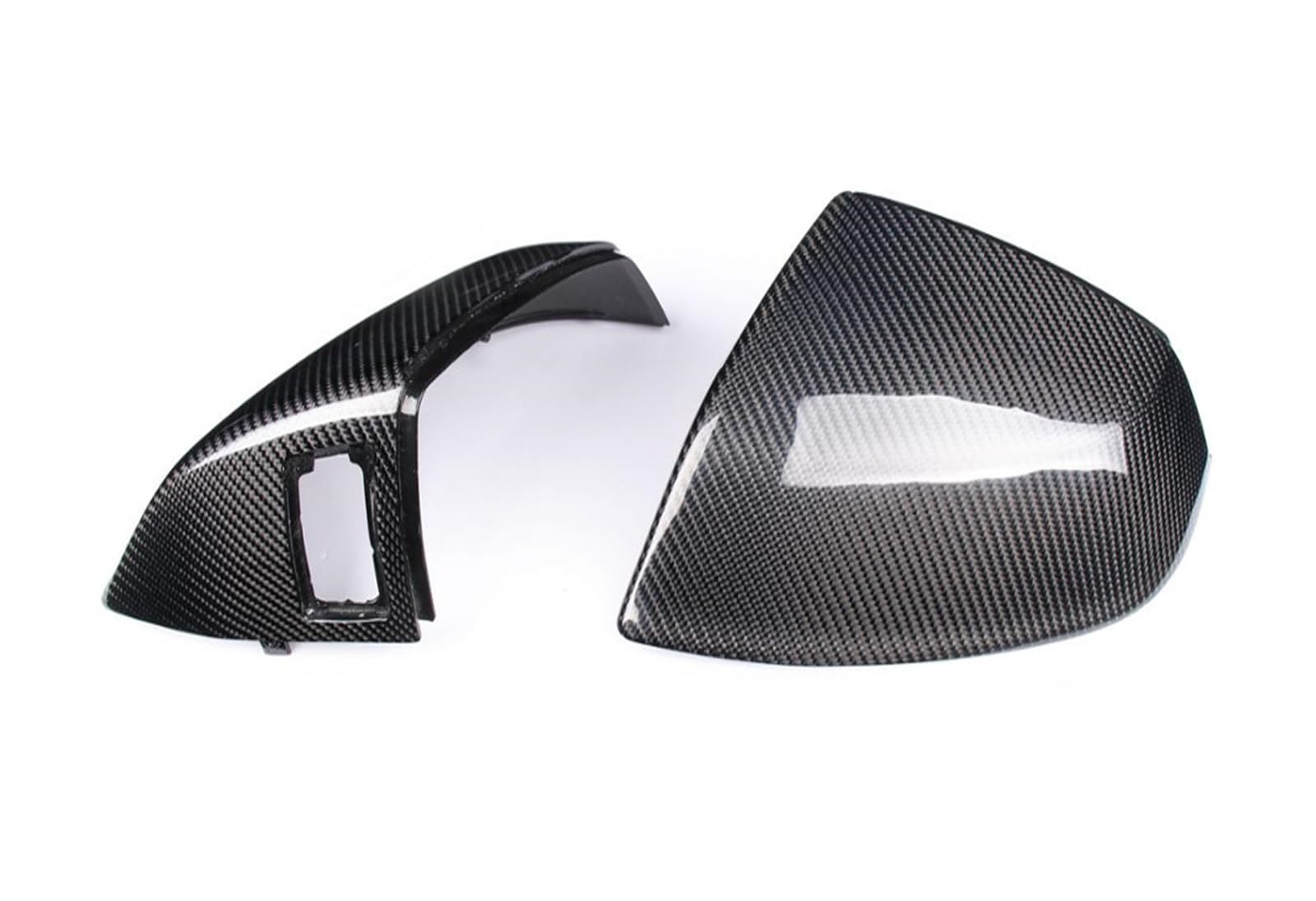 ABS+OEM Carbon Fiber Seitenspiegelabdeckung Ersatz für OX Horn mit seitlicher Unterstützung WO kompatibel mit Q5 2017+/SQ5 2018+/Q7 SQ7 2019+(OEM with assist) von DSPLJQRYX