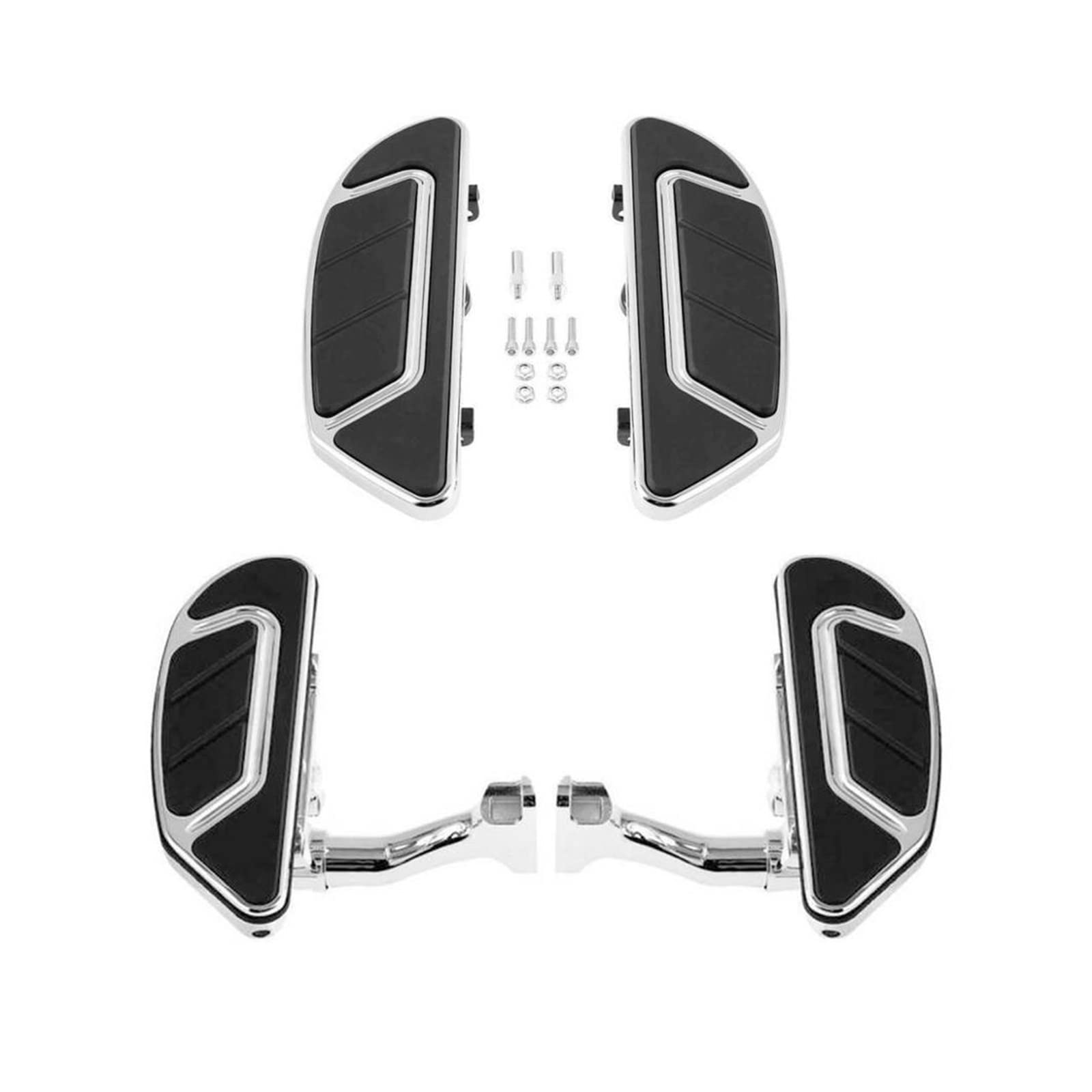 Motorcycle Driver Passenger Floorboard Compatible With Harley Touring CVO Electra Glide FLHTCSE Road Glide EFI FLTRSEI Road King Ultra FLTCU(Chrome) von DSPLJQRYX