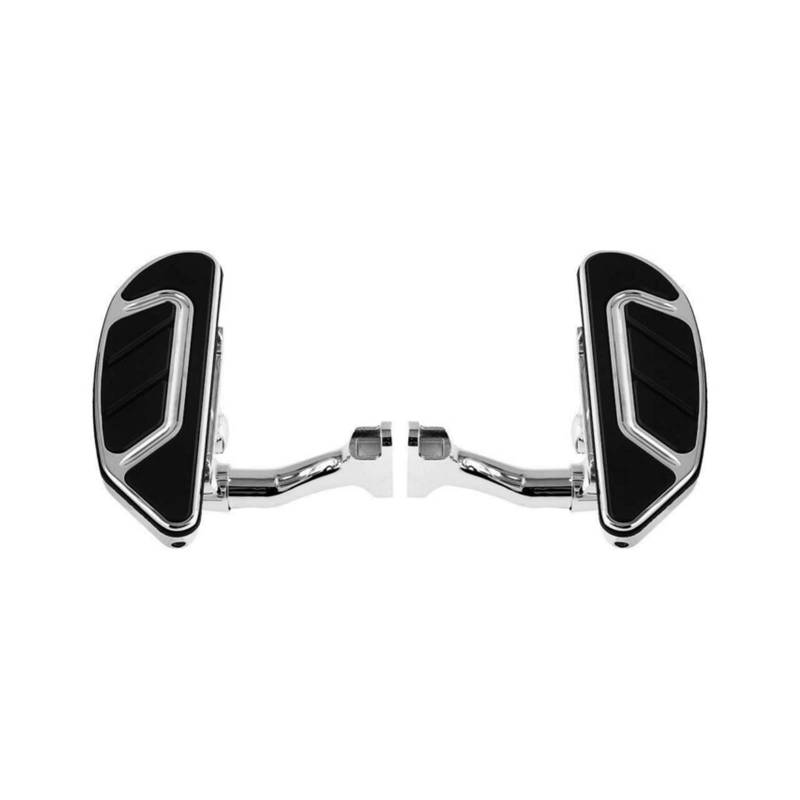 Motorcycle Driver Passenger Floorboard Compatible With Harley Touring Softail Trike CVO Road King Street Glide FLHTK FLHX FLTR 93-UP Airflow(Rear chrome) von DSPLJQRYX