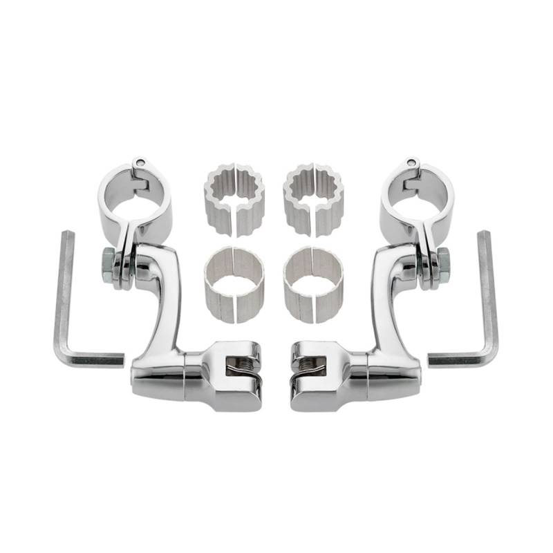 Motorcycle Foot Peg Mounts Fit Compatible With Harley Engine Guard Highway Pegs Footpegs 22mm 25mm 32mm 35mm(Chrome) von DSPLJQRYX