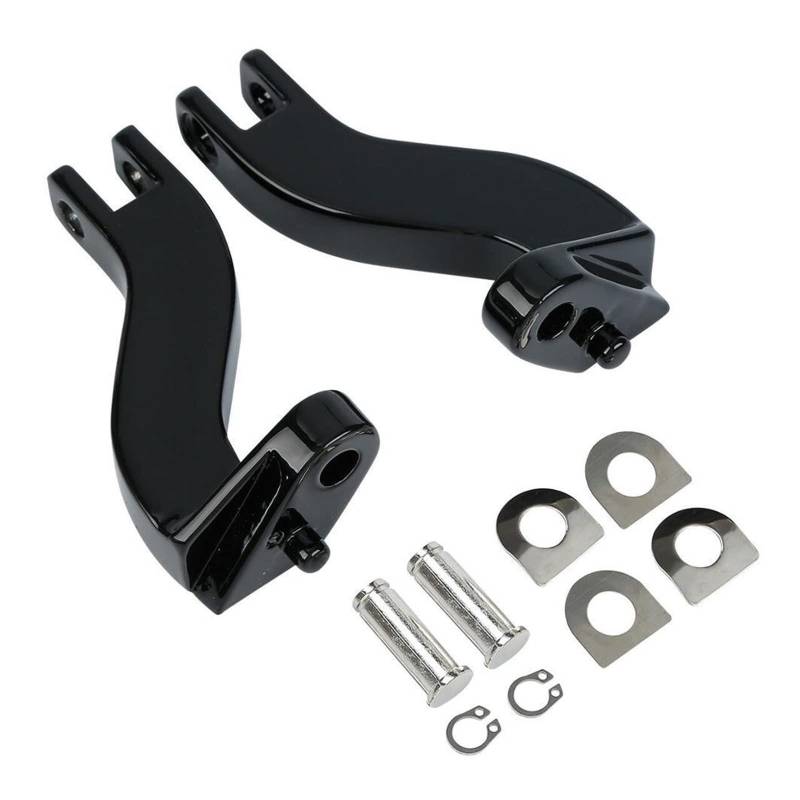 Motorcycle Passenger Rear Foot Peg Mounting Kits Compatible With Harley Touring Street Glide Electra Glide Road King Ultra 1993-2022 18 19(Black) von DSPLJQRYX