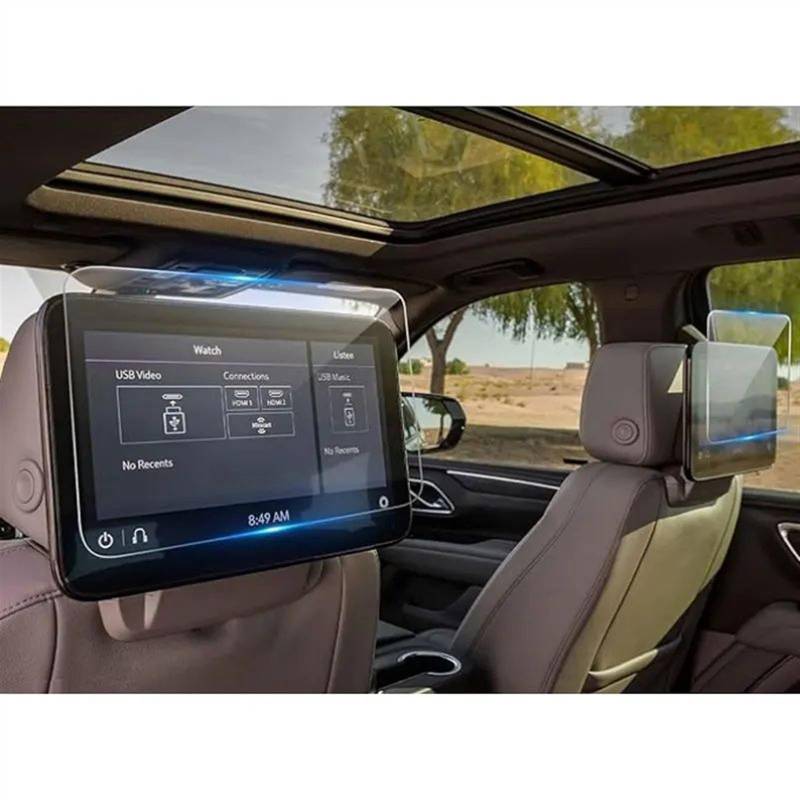 DSPOLIMV Kompatibel Mit Chevrolet Für Tahoe 2021 2022 2023 12,6-Zoll-TV-Displayschutzfolie, PET-Displayschutzfolie, 2 Stück GPSNavigation Schutzfolie von DSPOLIMV