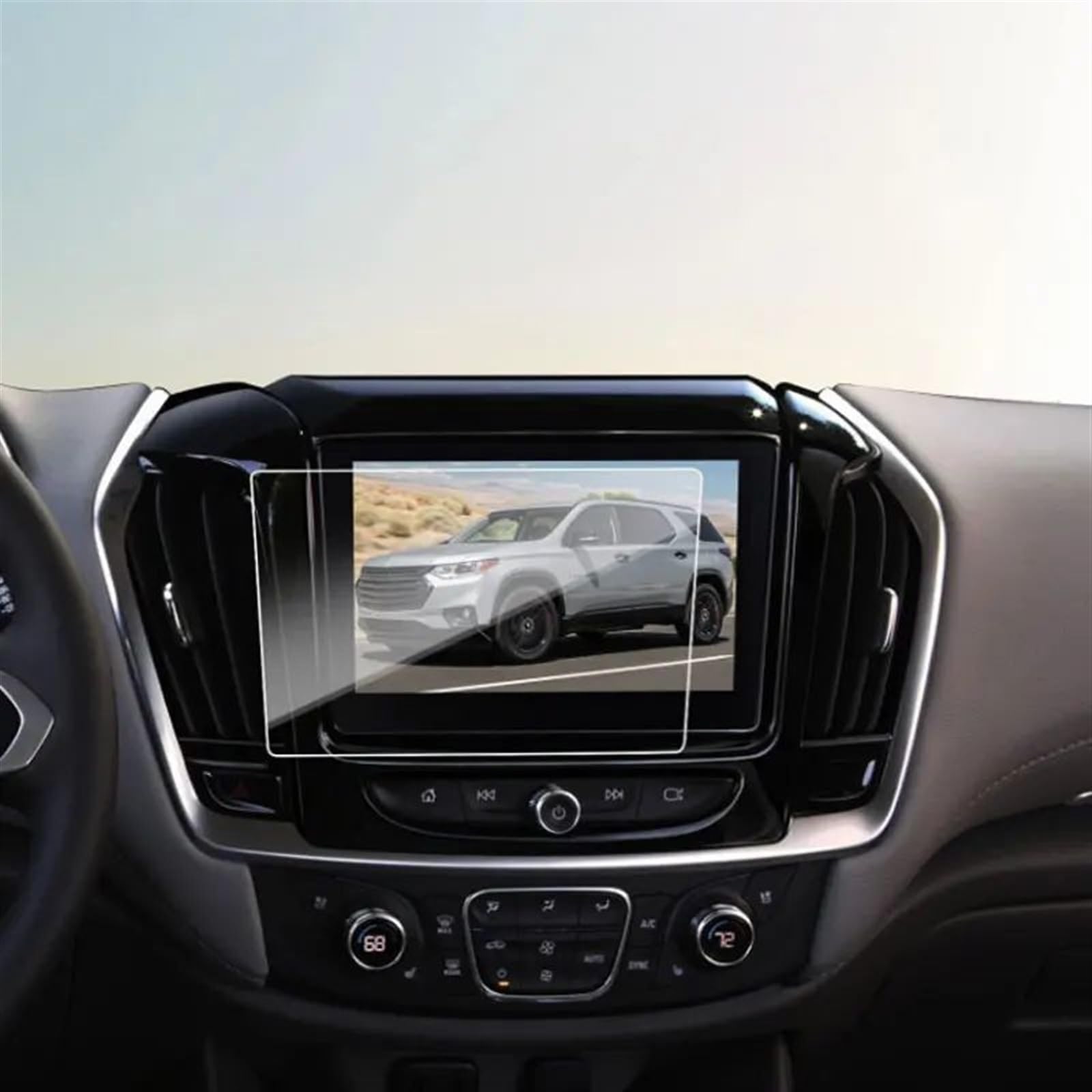 DSPOLIMV Kompatibel Mit Chevrolet Für Traverse 2018 2019 2020 2021 2022 2023 Auto-GPS-Navigation, Displayschutzfolie Aus Gehärtetem Glas, 8 Zoll, 7 Zoll GPSNavigation Schutzfolie(8INCH GPS) von DSPOLIMV