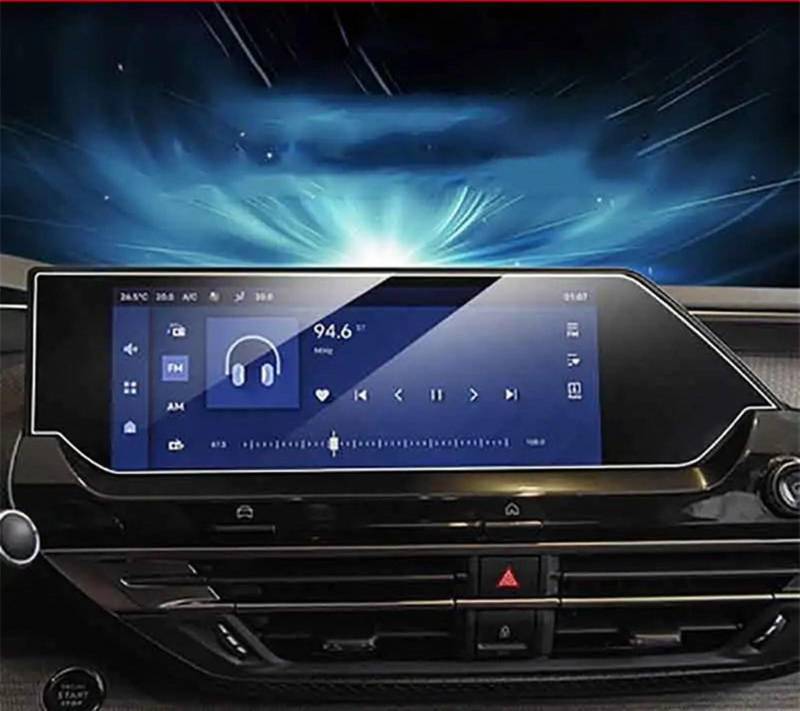 DSPOLIMV Kompatibel Mit Citroen Für C5X 2021 2022 2023 Auto-GPS-Navigation LCD-Bildschirm Displayschutzfolie Aus Gehärtetem Glas GPSNavigation Schutzfolie(10 inch) von DSPOLIMV