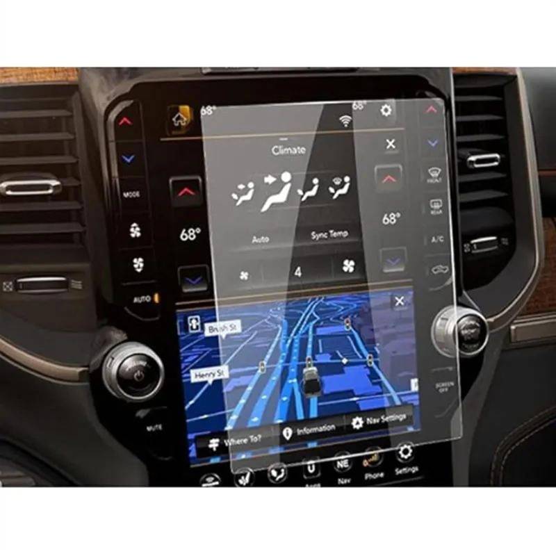 DSPOLIMV Kompatibel Mit Dodge Für Ram 1500 2500 3500 2021 2022 2023 12-Zoll-LCD-Bildschirm Mit GPS-Navigation Fürs Auto, Displayschutzfolie Aus Gehärtetem Glas GPSNavigation Schutzfolie von DSPOLIMV