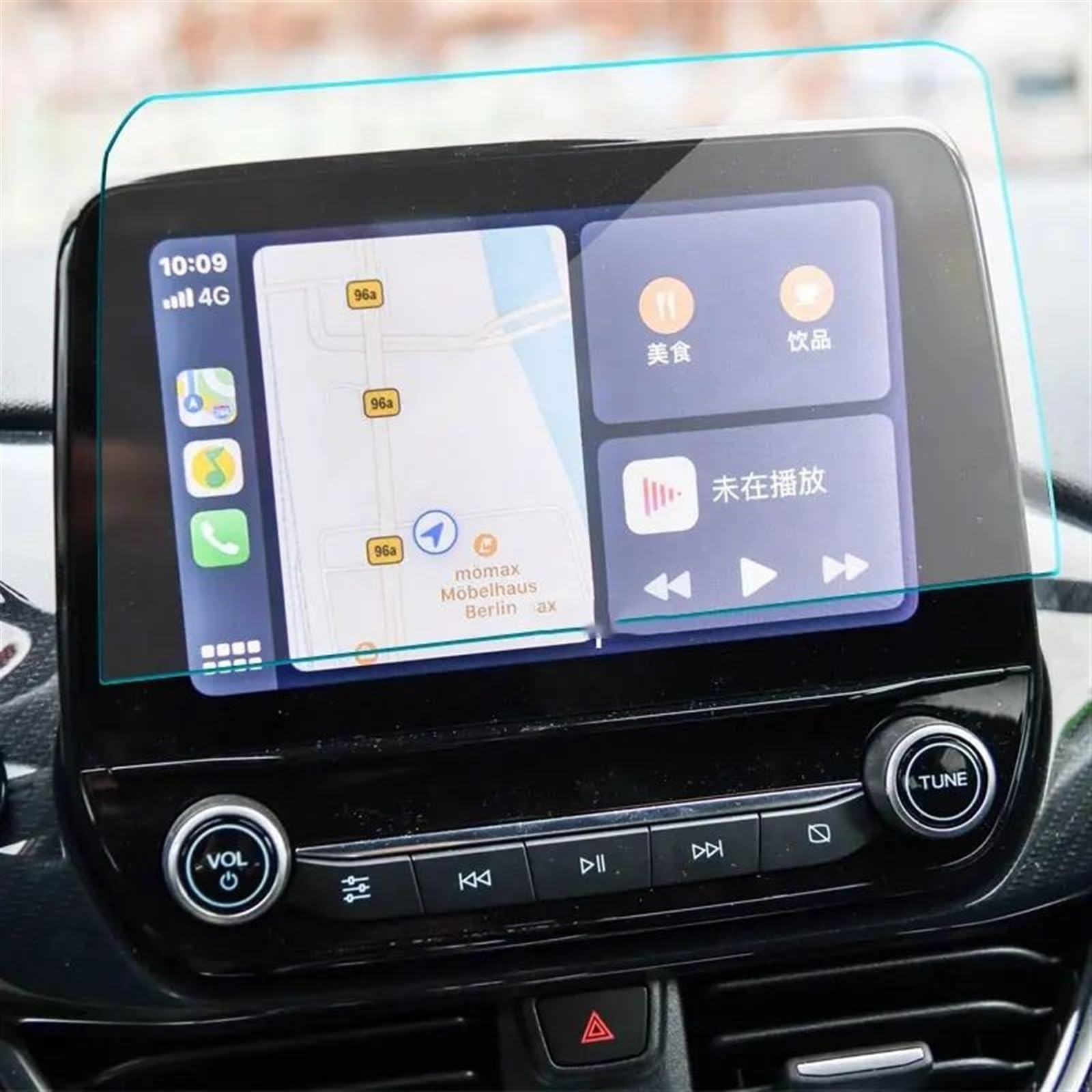 DSPOLIMV Kompatibel Mit Ford Für Fiesta 2018 2019 2020 8 Zoll Auto-GPS-Navigation Displayschutzfolie Aus Gehärtetem Glas GPSNavigation Schutzfolie von DSPOLIMV