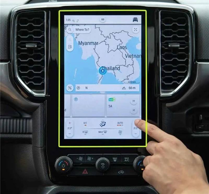 DSPOLIMV Kompatibel Mit Ford Für Ranger 2022 2023 12 Zoll Auto GPS Navigation LCD Bildschirm Gehärtetem Glas Displayschutzfolie GPSNavigation Schutzfolie von DSPOLIMV