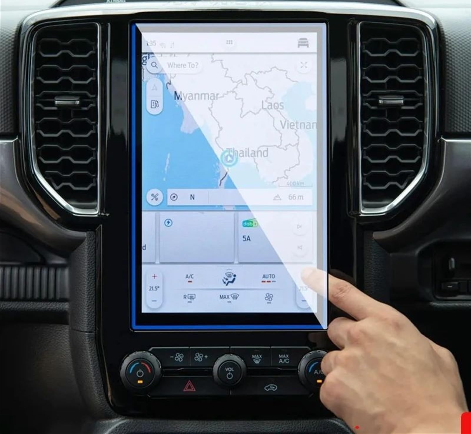 DSPOLIMV Kompatibel Mit Ford Für Ranger XLT Sport 2022 2023 10,1 Zoll Auto-GPS-Navigations-LCD-Bildschirm Displayschutz Aus Gehärtetem Glas GPSNavigation Schutzfolie von DSPOLIMV