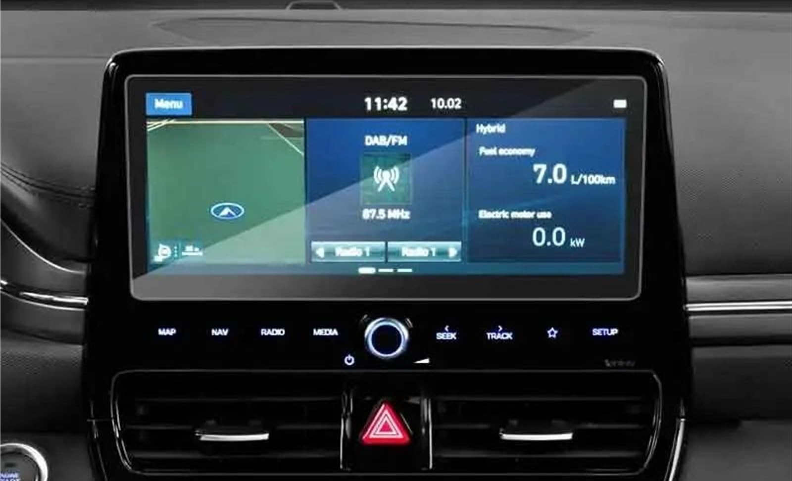 DSPOLIMV Kompatibel Mit Hyundai Für Ioniq 2020 10,25 Zoll Auto GPS Navigation LCD Bildschirm Gehärtetes Glas Displayschutzfolie GPSNavigation Schutzfolie von DSPOLIMV