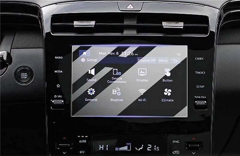 DSPOLIMV Kompatibel Mit Hyundai Für Tucson NX4 2022 8 Zoll Auto GPS-Navigation LCD-Bildschirm Gehärtetes Glas Displayschutzfolie GPSNavigation Schutzfolie von DSPOLIMV