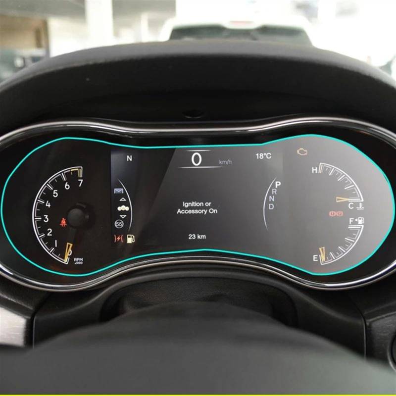 DSPOLIMV Kompatibel Mit Jeep Für Grand Für Cherokee 2014 2015 2016 2017 Auto-Armaturenbrett-Display, PET-Displayschutz, Innenausstattung GPSNavigation Schutzfolie von DSPOLIMV