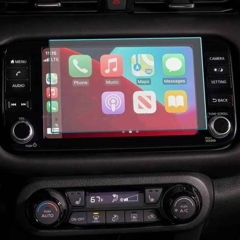 DSPOLIMV Kompatibel Mit Nissan Für Kicks 2021 2022 Auto-GPS-Navigationsbildschirm, Gehärteter Glasschutzfilm, Auto-Innenausstattung GPSNavigation Schutzfolie von DSPOLIMV
