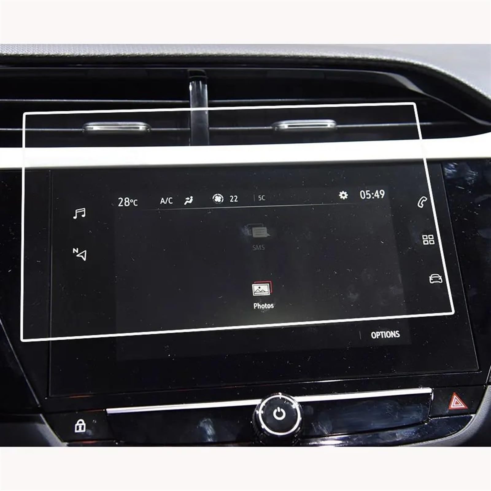 DSPOLIMV Kompatibel Mit Opel Für Corsa GS Line 2020 2021 2022 Auto-GPS-Navigationsschutzfolie 7 Zoll Displayschutz Aus Gehärtetem Glas GPSNavigation Schutzfolie von DSPOLIMV