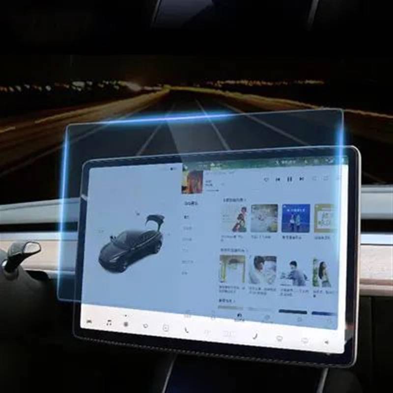 DSPOLIMV Kompatibel Mit Tesla Für Model 3 Y 2021 2022 15-Zoll-Auto-GPS-Navigation Displayschutzfolie Aus Gehärtetem Glas GPSNavigation Schutzfolie(Blue Eye) von DSPOLIMV