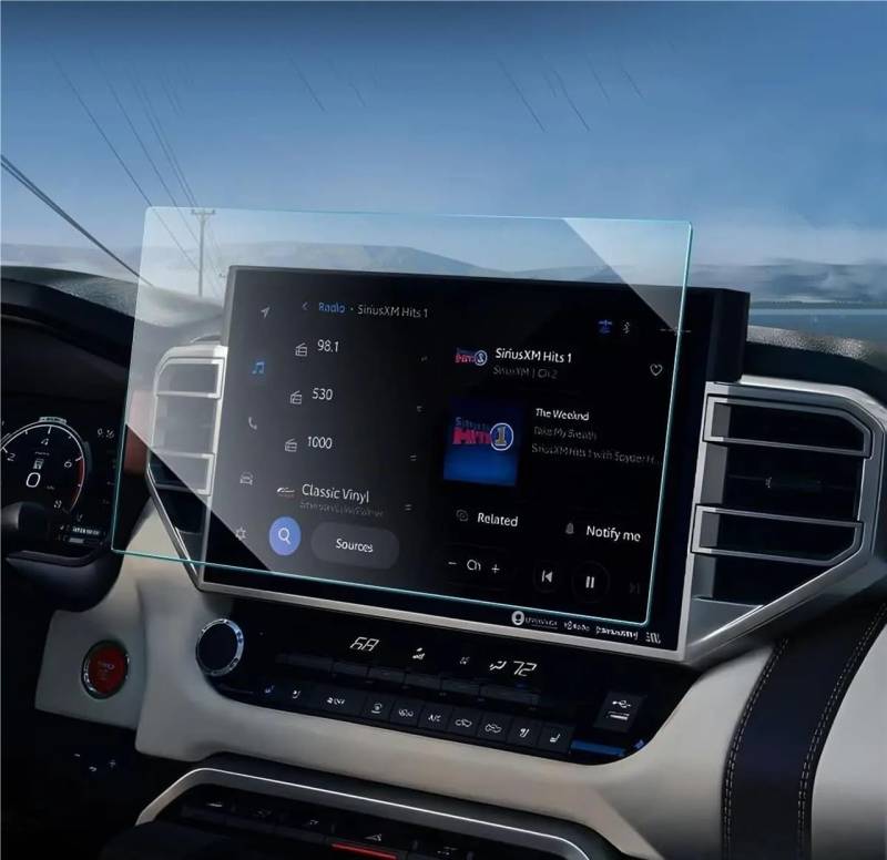 DSPOLIMV Kompatibel Mit Toyota Für Tundra 2022 2023 2024 Für Sequoia 2023 2024 14" Auto GPS Navigation Gehärtetem Glas Displayschutz GPSNavigation Schutzfolie von DSPOLIMV