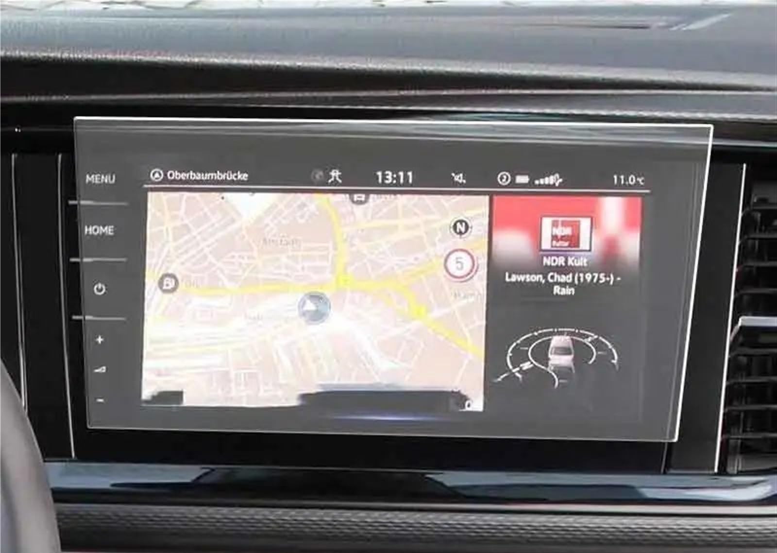 DSPOLIMV Kompatibel Mit VW Für 2021 Auto GPS Navigation LCD Bildschirm Gehärtetem Glas Displayschutzfolie GPSNavigation Schutzfolie(clor1) von DSPOLIMV