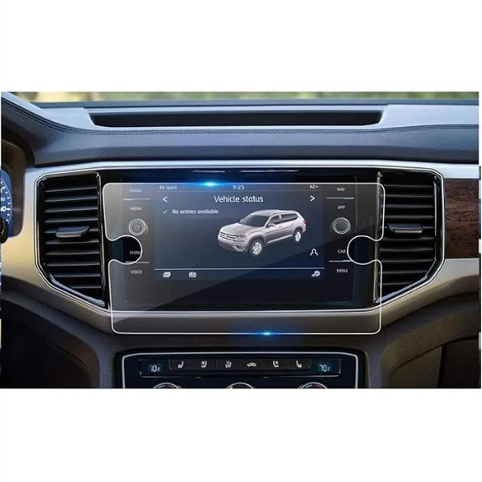 DSPOLIMV Kompatibel Mit VW Für Atlas 2018 2019 2020 2021 Auto-GPS-Navigation LCD-Bildschirm Displayschutzfolie Aus Gehärtetem Glas GPSNavigation Schutzfolie von DSPOLIMV