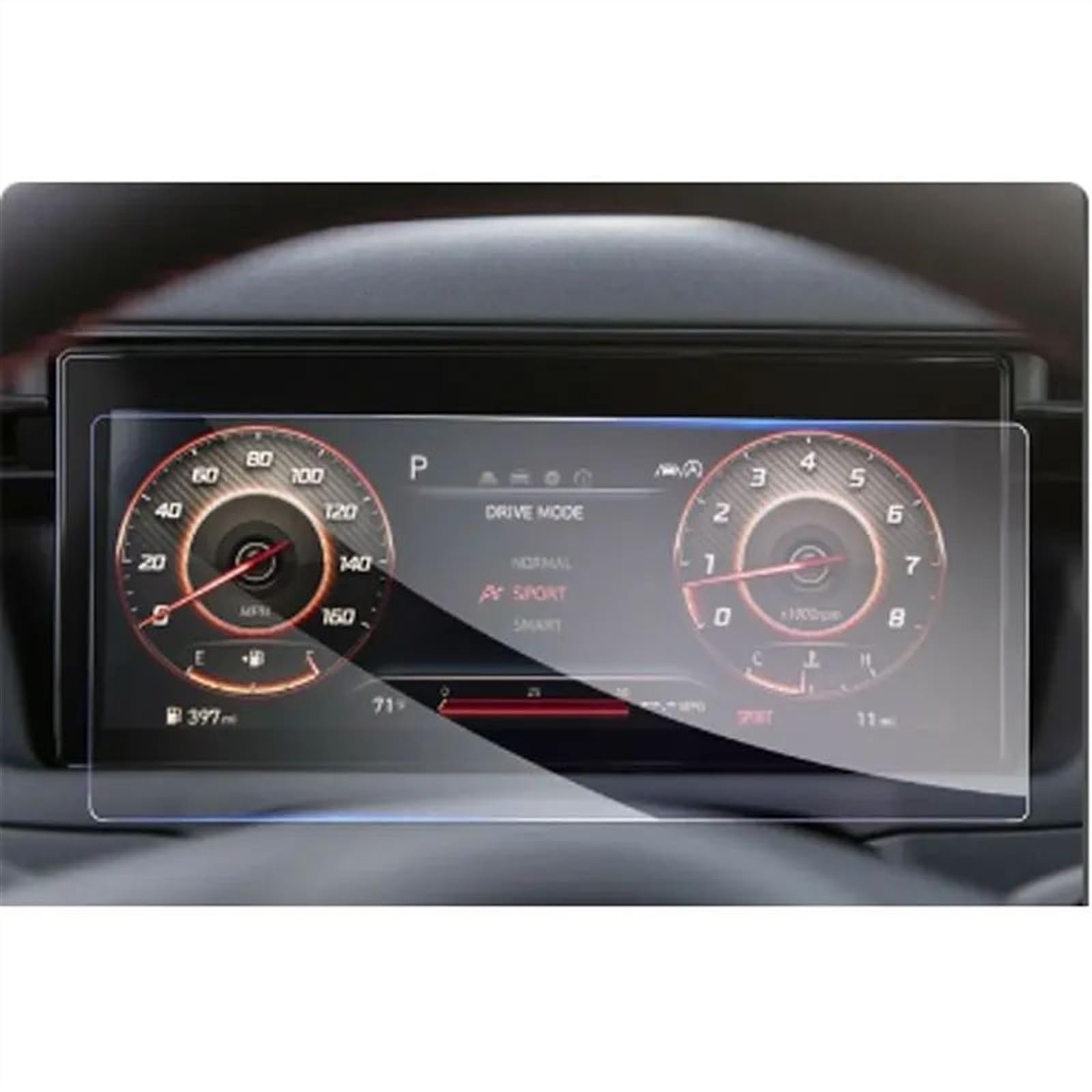 DSPOLIMV Kompatibel mit Hyundai für Tucson NX4 2021 2022 Auto-GPS-Navigations-Dashboard-LCD-Bildschirm Displayschutzfolie aus gehärtetem Glas GPSNavigation Schutzfolie(for Instrument) von DSPOLIMV