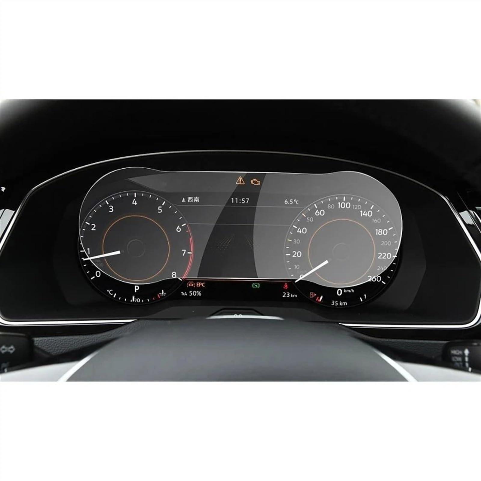 DSPOLIMV Kompatibel mit Passat B8 2018 2019 2020 12,3 Zoll Auto-LCD-Dashboard-Bildschirm Auto-Innenraumschutzzubehör GPSNavigation Schutzfolie von DSPOLIMV