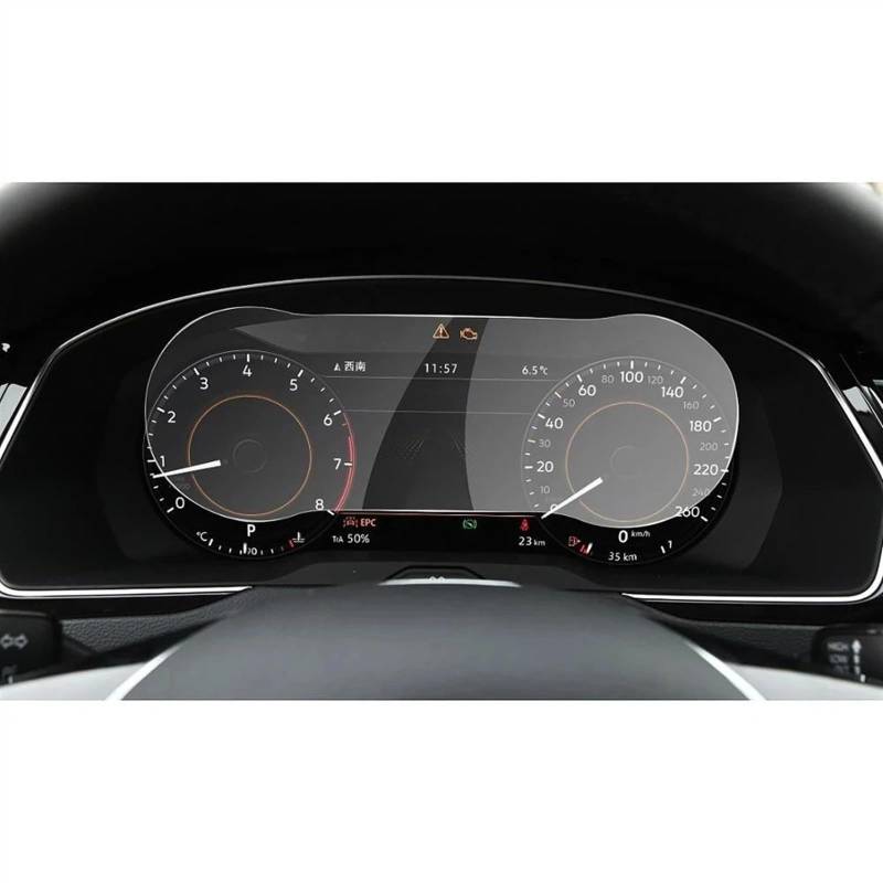 DSPOLIMV Kompatibel mit Passat B8 2018 2019 2020 12,3 Zoll Auto-LCD-Dashboard-Bildschirm Auto-Innenraumschutzzubehör GPSNavigation Schutzfolie von DSPOLIMV