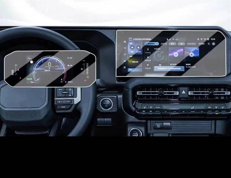 Kompatibel Mit Toyota Für Land Für Cruiser Für Prado 2024 Auto-GPS-Navigationssystem Aus Gehärtetem Glas Und Displayschutzfolie Für Das Armaturenbrett GPSNavigation Schutzfolie(Dashboard AND GPS) von DSPOLIMV