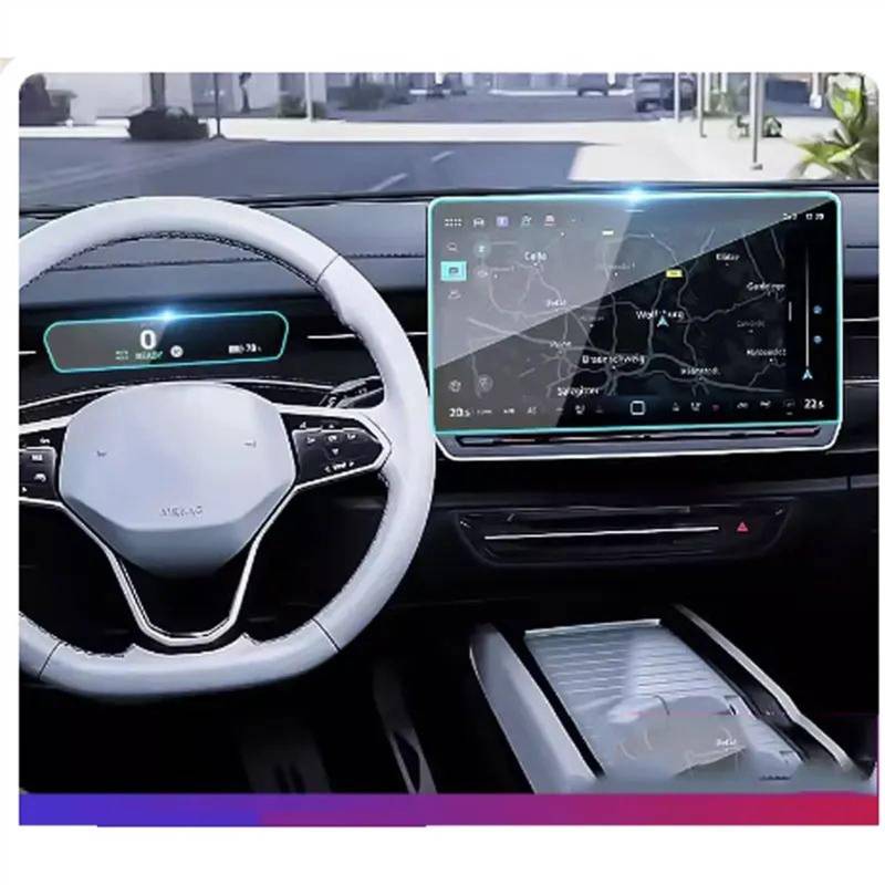 Kompatibel mit VW für ID.7 2024, 15 Zoll, Auto-GPS-Navigation, Armaturenbrett, LCD-Bildschirm, Displayschutz aus gehärtetem Glas, Innenausstattung GPSNavigation Schutzfolie(Dashboard and GPS) von DSPOLIMV