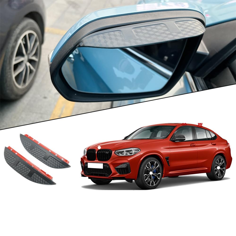 1 Paar Auto-Seitenspiegel-Regenschutz,für BMW X4 G02 2019+,Rückspiegel Protektoren Regenschutz Zubehör Ersatzteile Sonnenblenden. von DSSDSS