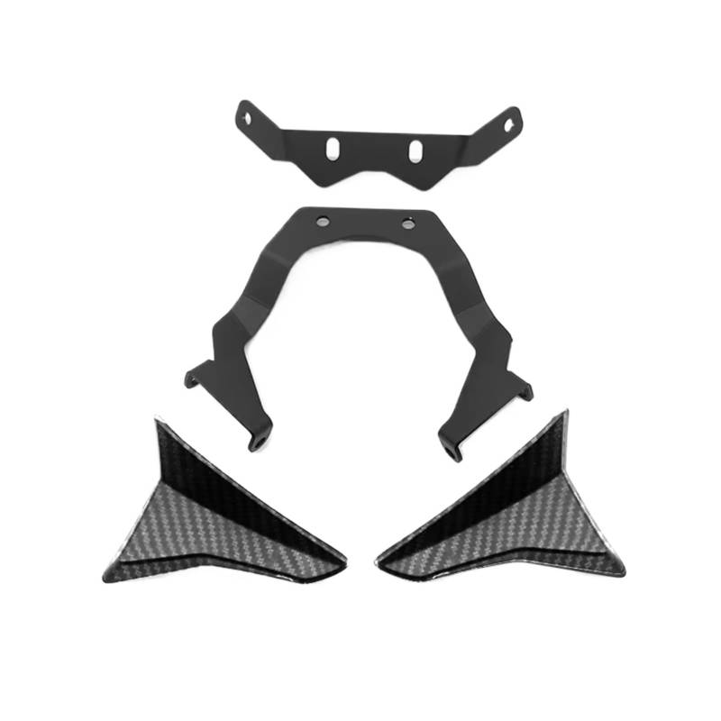 DSWILNV Motorrad Seitenspoiler Für CB750 Für Hornet 750 2023-2024 Vorne Für Flügel Fest Für Flügel Spoiler Deflektor Verkleidung Frontal Für Flügel Zubehör(Carbon Fiber Look) von DSWILNV