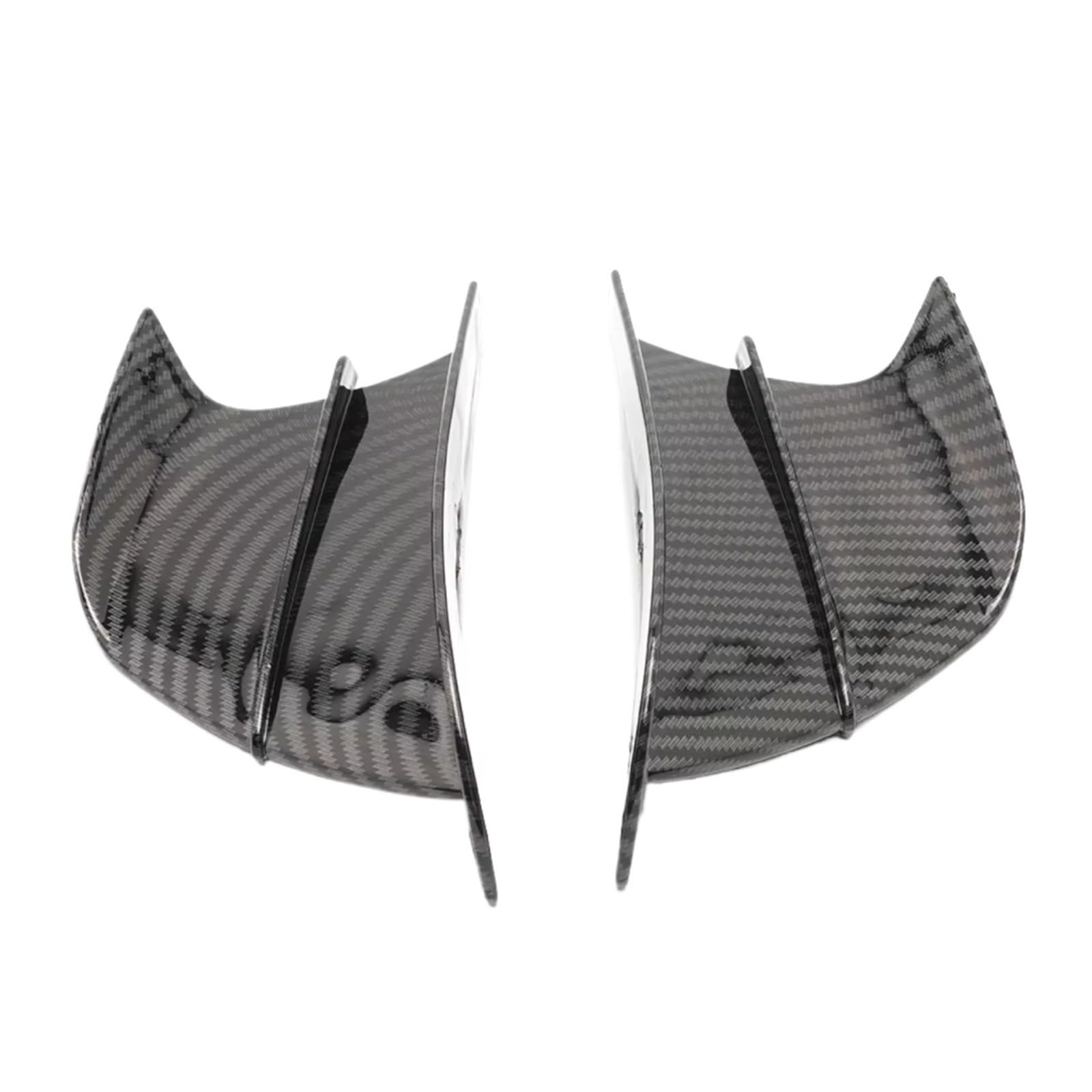 DSWILNV Motorrad Seitenspoiler Für CBR600RR Für CBR650R Für CBR1000RR Motorrad Winglet Deflektor Verkleidung Seite Für Flügel Spoiler Aerodynamische Motorrad Zubehör(Carbon Fibre) von DSWILNV