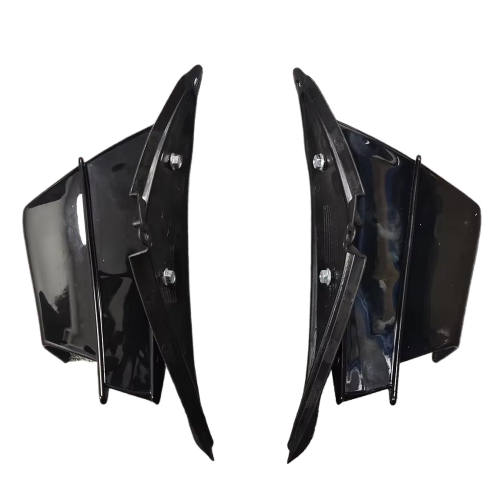 DSWILNV Motorrad Seitenspoiler Für CBR650R 2019 2020 2021 2022 2023 Körper Seite Zier Winglets Rahmen Spoiler Verkleidung Aerodynamische Für Flügel Motorrad Zubehör(Bright Black) von DSWILNV