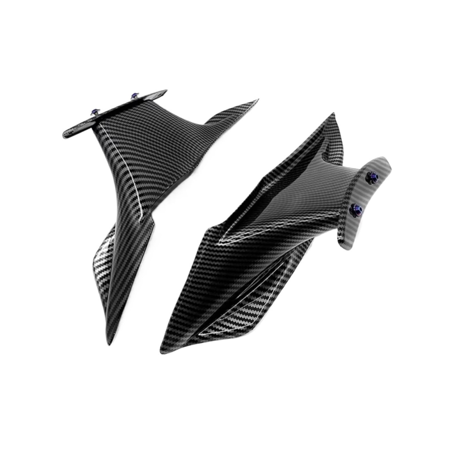 DSWILNV Motorrad Seitenspoiler Für CBR650R 2019 2020 2021 2022 2023 Motorrad Aerodynamische Flügel Kit Spoiler Winglet Seite Flügel Wind Spoiler Air Deflektor Zubehör(Carbon Fiber Look) von DSWILNV