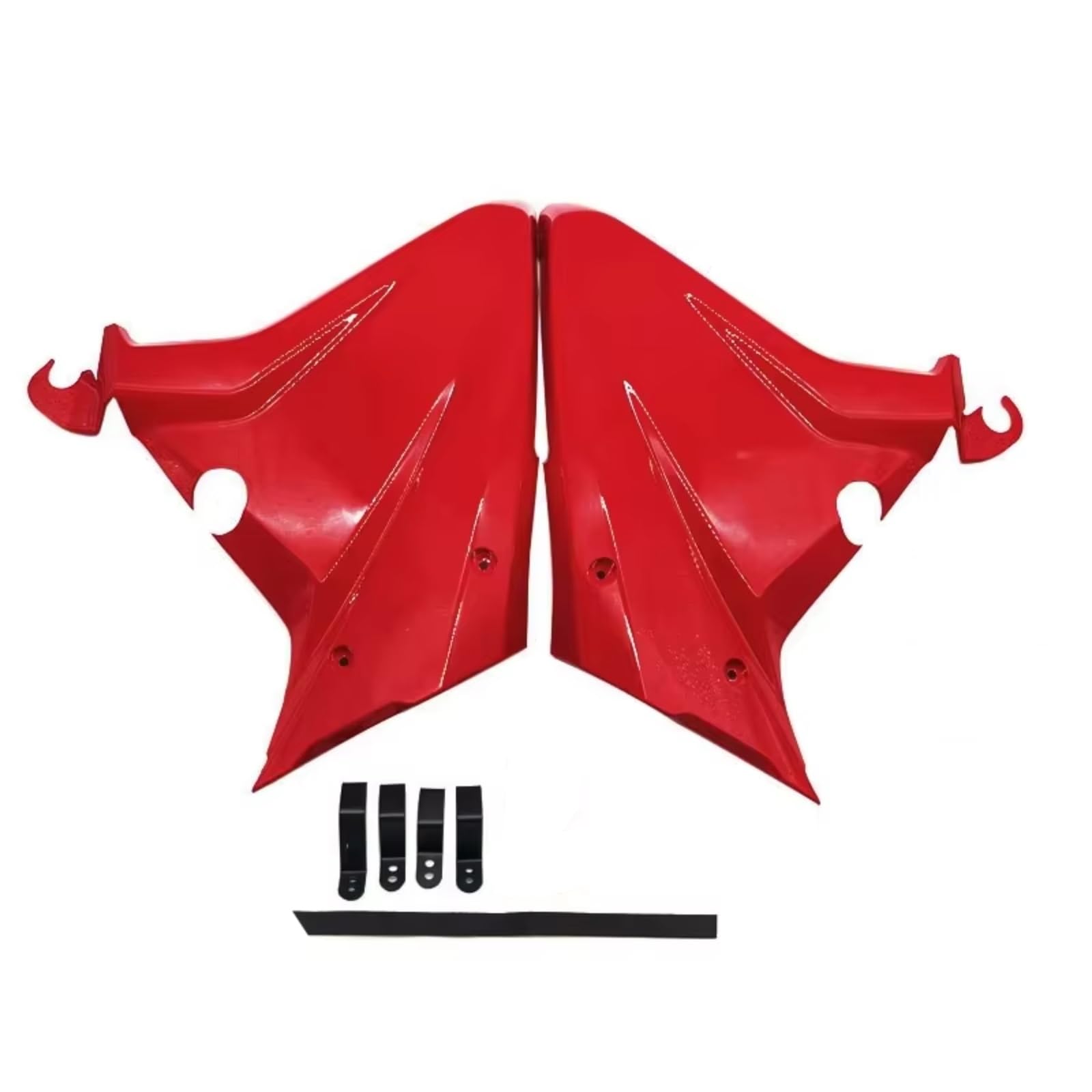 DSWILNV Motorrad Seitenspoiler Für CBR650R 2019 2020 2021 2022 2023 Motorrad Rahmen Spoiler Körper Seite Abdeckung Panel Rahmen Gugel Verkleidung Motorrad Zubehör(Red) von DSWILNV