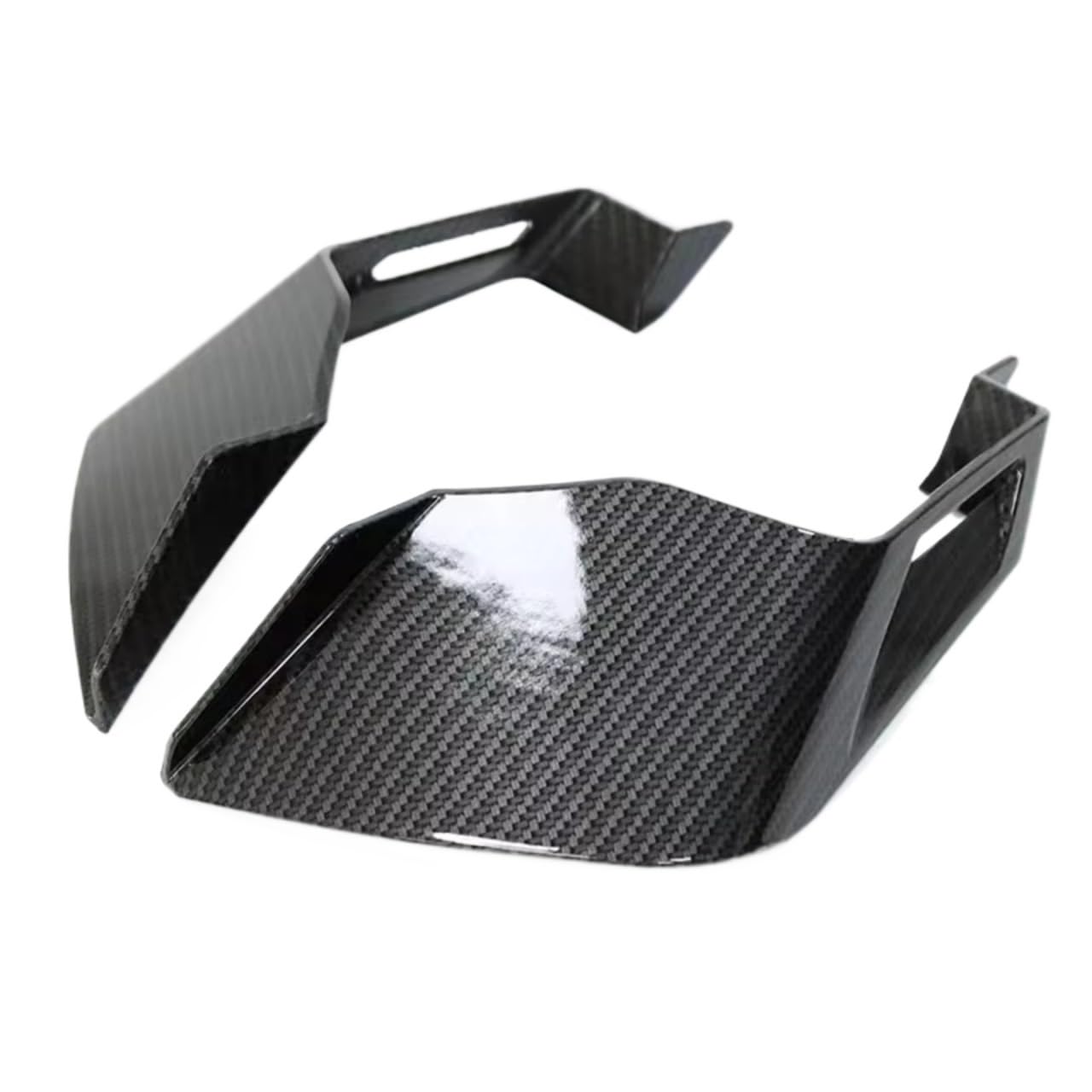 DSWILNV Motorrad Seitenspoiler Für CBR650R 2019 2020 2021 2022 2023 Motorrad Winglets Aerodynamische Für Flügel Kit Feste Seitenflügel Spoiler Verkleidung Motorrad Zubehör(Carbon Fiber) von DSWILNV