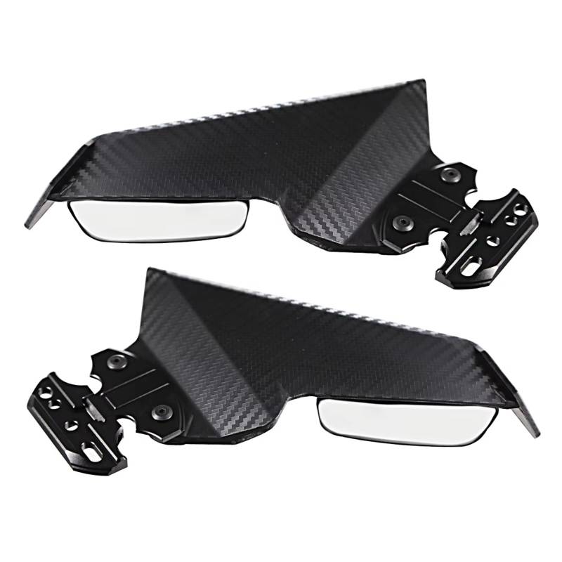 DSWILNV Motorrad Seitenspoiler Für CBR650R 2019 2020 2021 2022 Für CF450SR Motorrad Einstellbare Seite Für Flügel Spoiler Verkleidung Mit Rückspiegel von DSWILNV