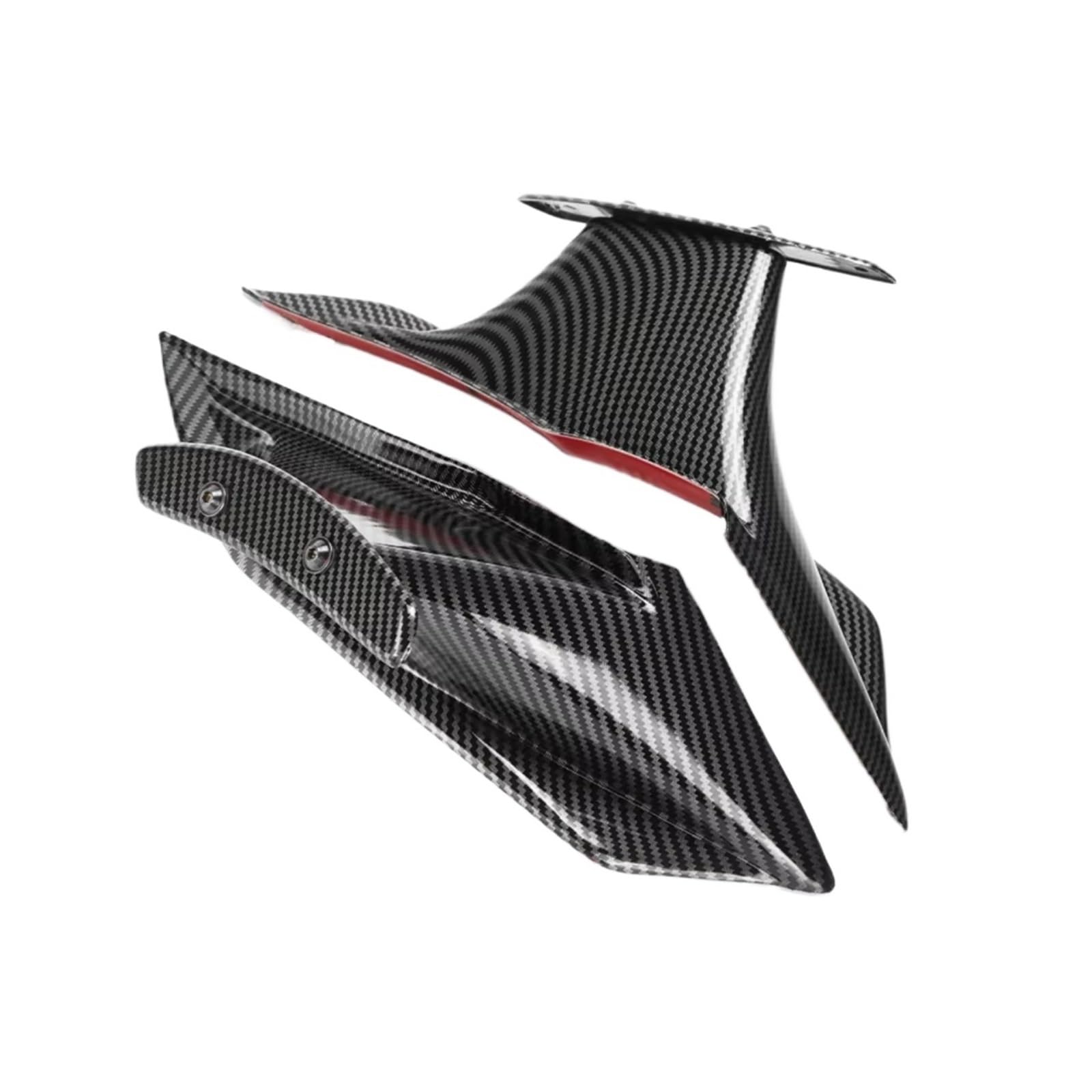 DSWILNV Motorrad Seitenspoiler Für CBR650R 2019 2020 2021 Verkleidung Teile Aerodynamische Für Flügel Kit Feste Winglet Verkleidung Für Flügel Abdeckung Motorrad Zubehör(Carbon Fiber) von DSWILNV